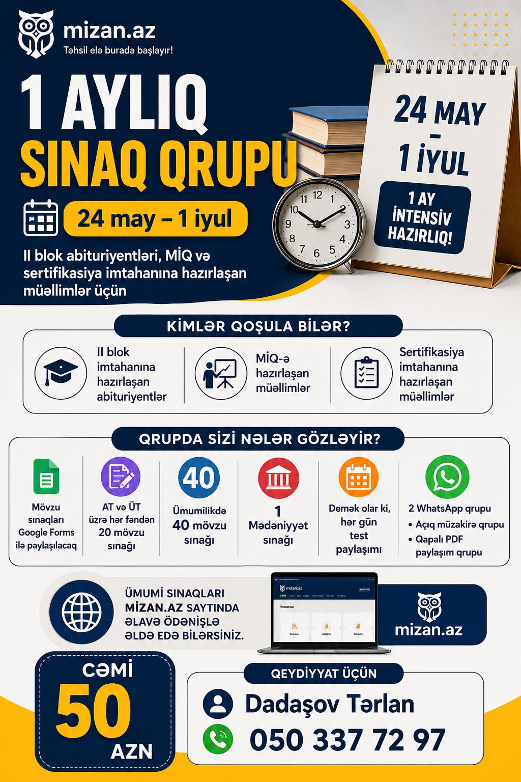 Sınaqları Paket Formada əldə edin !!!