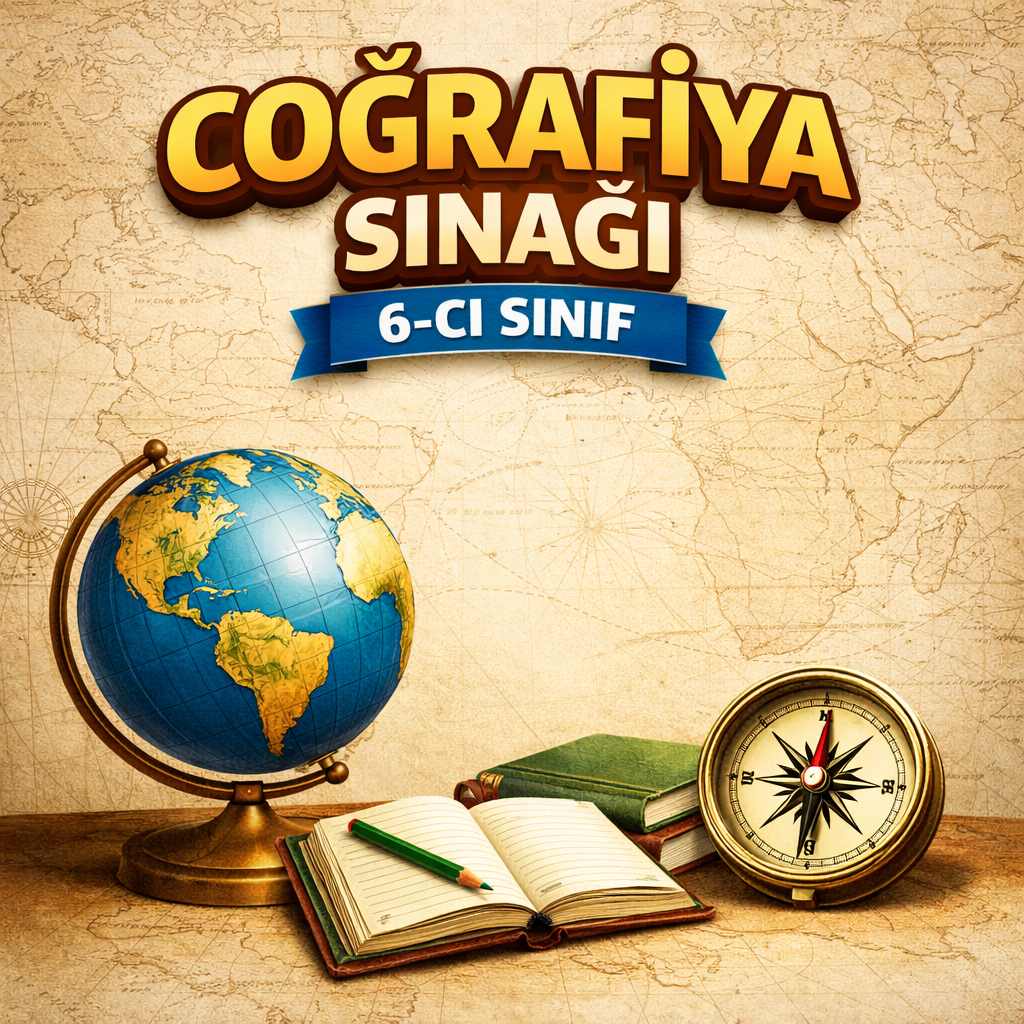Coğrafiya 6-cı sinif sınağı